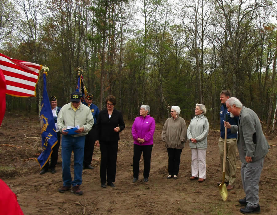 Across the Pond Veterans Park ground breaking ceremony in Iron River, Wisconsin